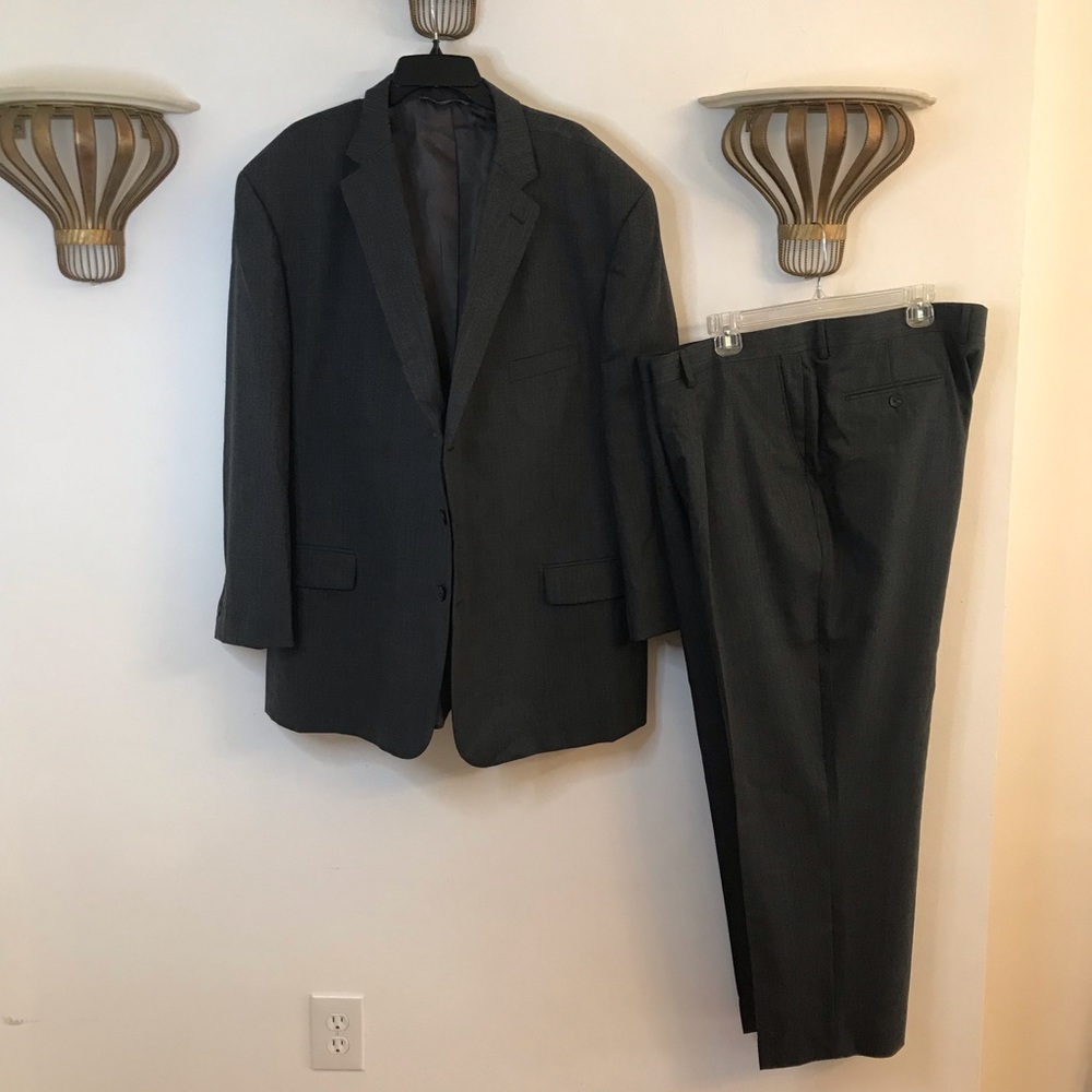 Gray Suit, Size 54R, Perry Ellis, Men's